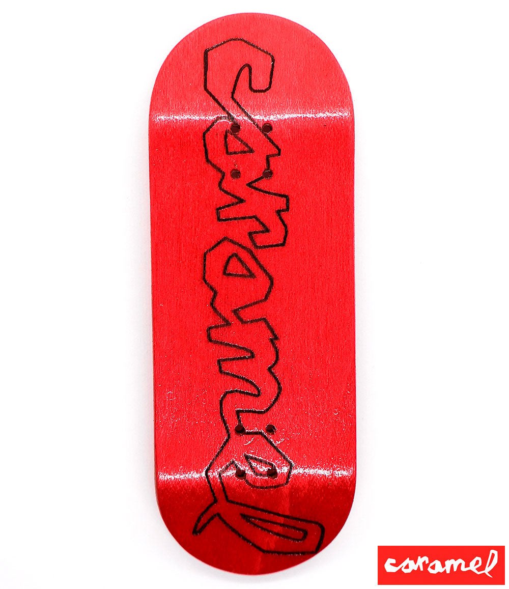 Caramel Laser Engraved Fingerboard Deck 34mm - Caramel Fingerboards - Fingerboard store