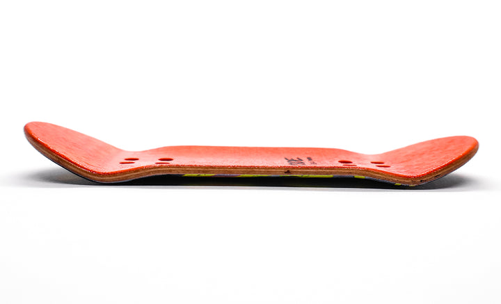 Code Cod-2 Fingerboard Deck - side profile - Caramel Fingerboards - Fingerboard store