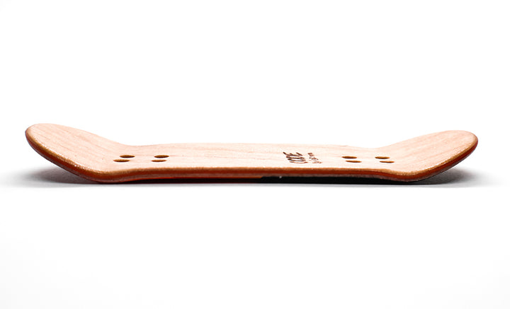 Code Sunset Fingerboard Deck 32mm - side profile - Caramel Fingerboards - Fingerboard store