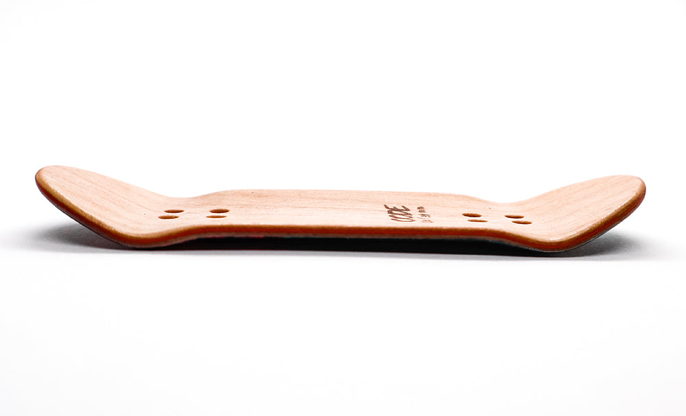 Code System Error Fingerboard Deck 34mm - side profile - Caramel Fingerboards - Fingerboard store