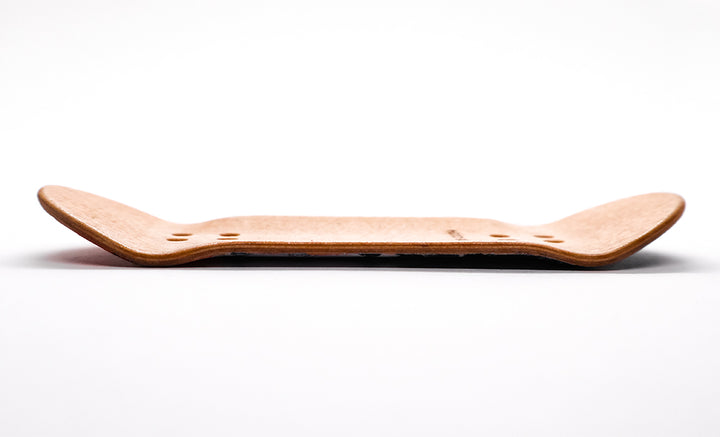 Code Anime Club Fingerboard Deck 34mm - side profile - Caramel Fingerboards - Fingerboard store
