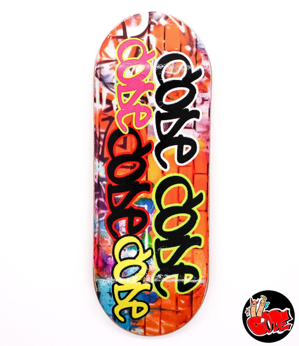 Code Street Art Fingerboard Deck 34mm - Caramel Fingerboards - Fingerboard store
