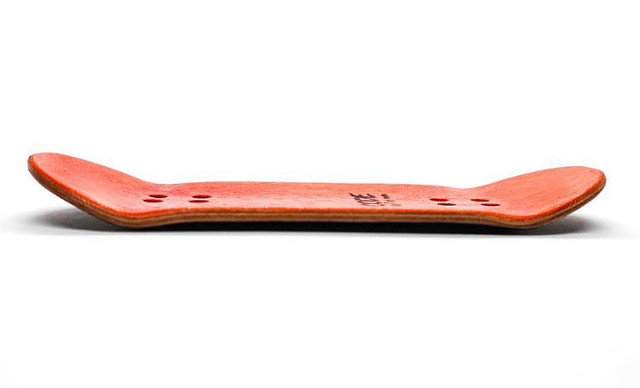 Code Fire Fingerboard Deck 34mm - side profile - Caramel Fingerboards - Fingerboard store