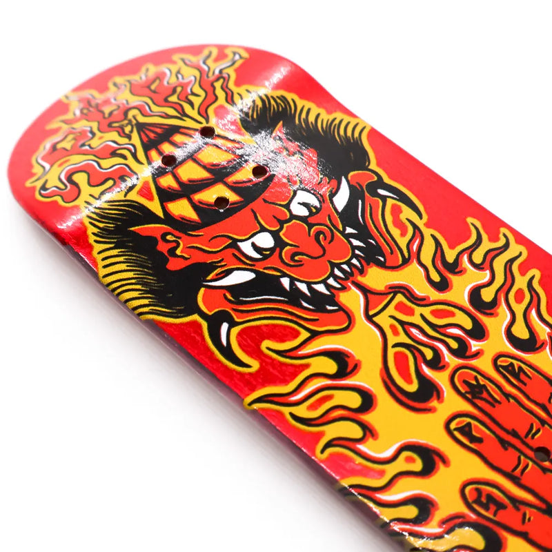 Spark Oni Flame Red Metal Foil Fingerboard Deck