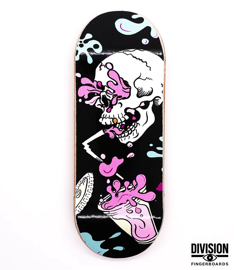 Division White Skull Fingerboard Deck 34mm
