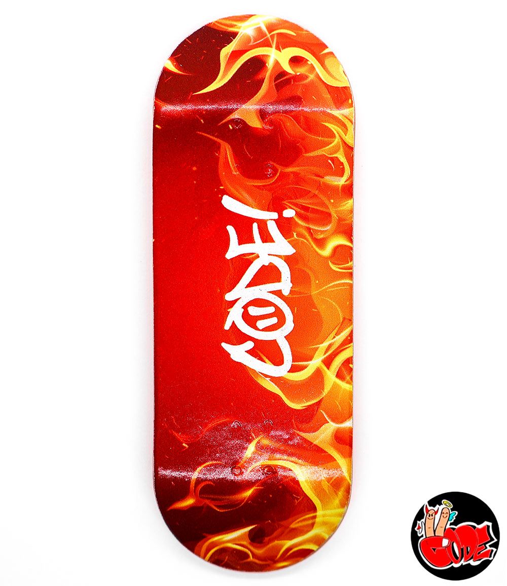 Code Fire Fingerboard Deck 34mm - Caramel Fingerboards - Fingerboard store