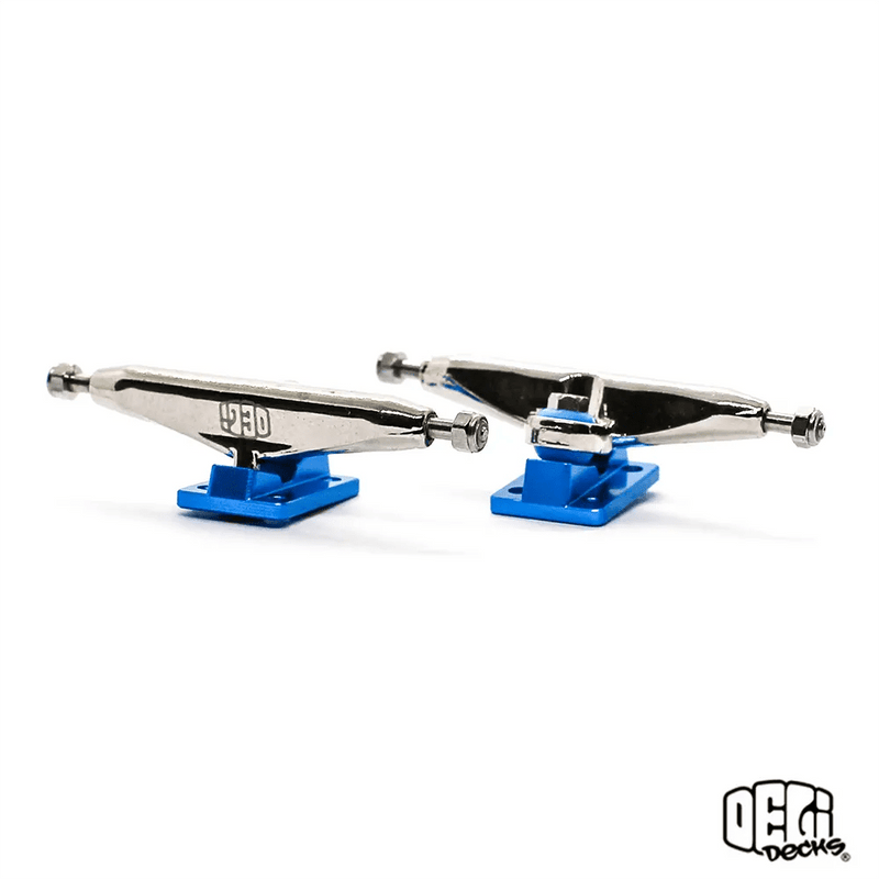 Delidecks Blue Hex Hybrid Fingerboard Trucks - Caramel Fingerboards - Fingerboard store