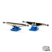 Delidecks Blue Hex Hybrid Fingerboard Trucks 34mm - Caramel Fingerboards - Fingerboard store