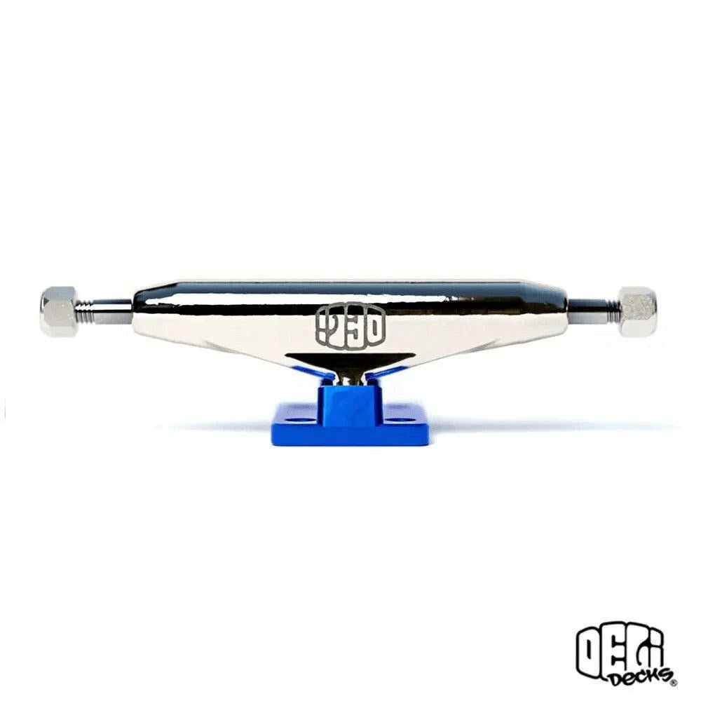 Delidecks Blue Hex Hybrid Fingerboard Trucks 34mm - Caramel Fingerboards - Fingerboard store