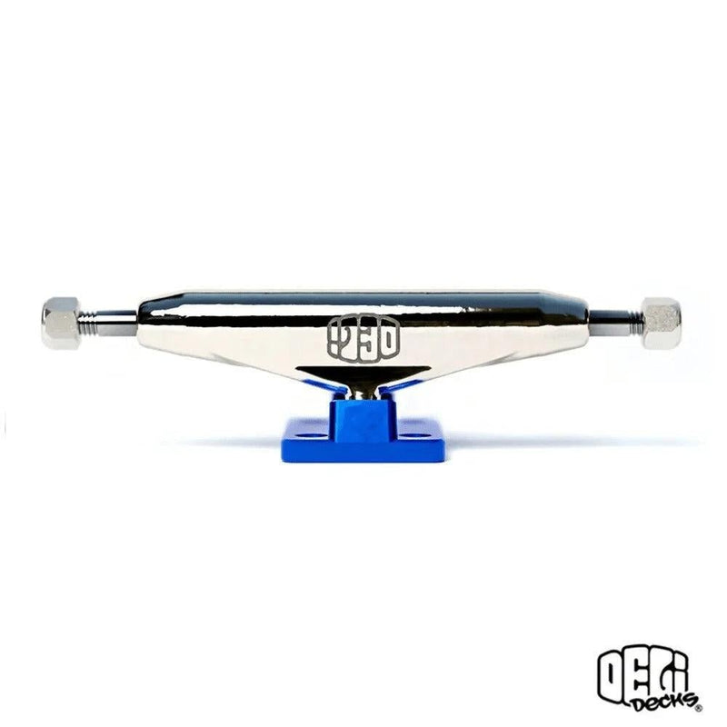 Delidecks Blue Hex Hybrid Fingerboard Trucks 34mm - Caramel Fingerboards - Fingerboard store
