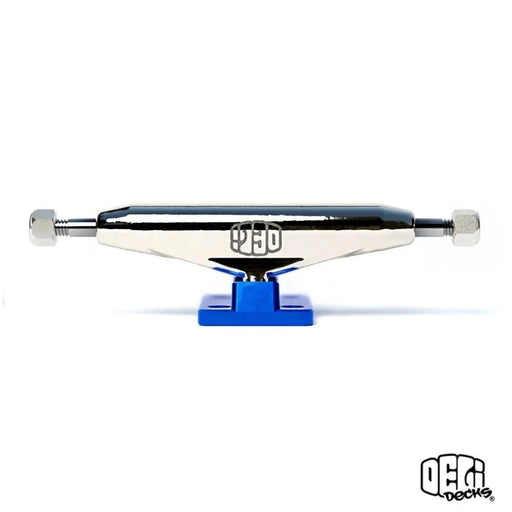 Delidecks Blue Hex Hybrid Fingerboard Trucks 34mm - Caramel Fingerboards - Fingerboard store