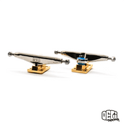 Delidecks Gold Hex Hybrid Fingerboard Trucks - Caramel Fingerboards - Fingerboard store
