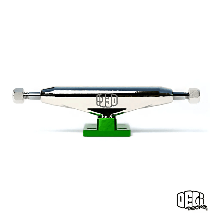 Delidecks Green Hex Hybrid Fingerboard Trucks - Caramel Fingerboards - Fingerboard store