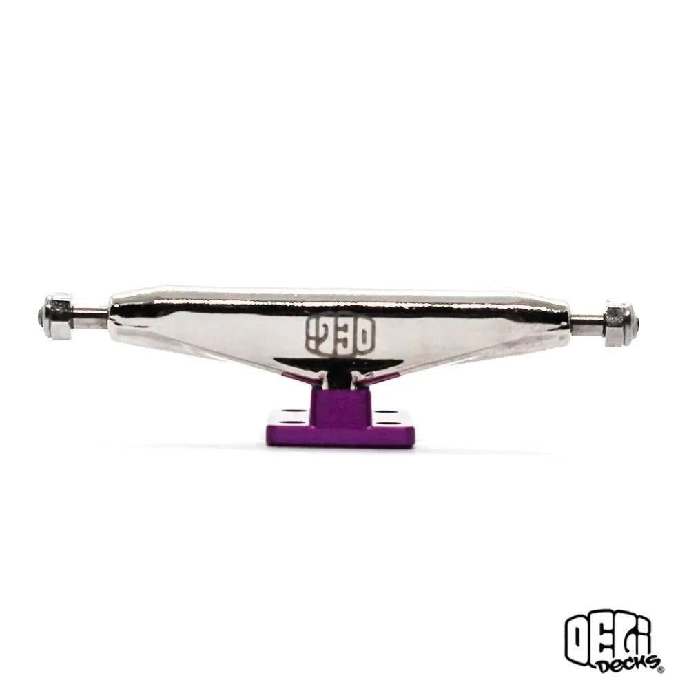 Delidecks Purple Hex Hybrid Fingerboard Trucks 34mm - Caramel Fingerboards - Fingerboard store
