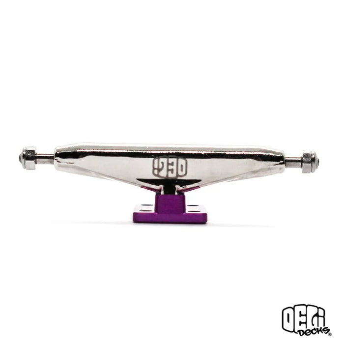 Delidecks Purple Hex Hybrid Fingerboard Trucks - Caramel Fingerboards - Fingerboard store