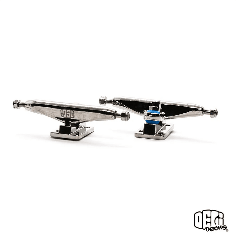 Delidecks Silver Hex Hybrid Fingerboard Trucks - Caramel Fingerboards - Fingerboard store