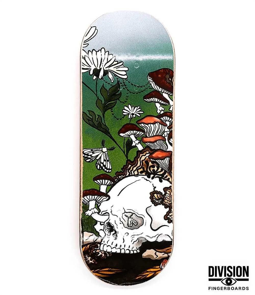 Division Flesh to Fungi Fingerboard Deck 32mm - Caramel Fingerboards - Fingerboard store