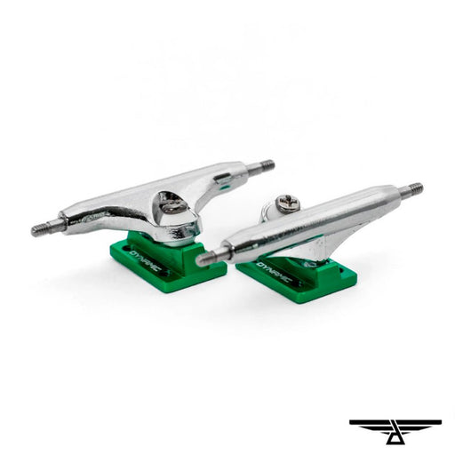 Dynamic Trucks - 32mm Green Baseplate - Caramel Fingerboards - Fingerboard store