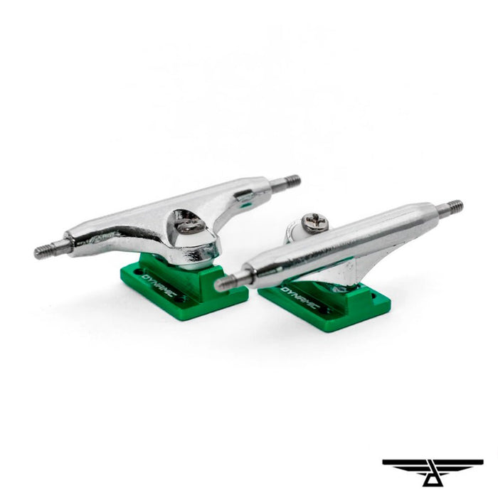 Dynamic Trucks - 32mm Green Baseplate - Caramel Fingerboards - Fingerboard store