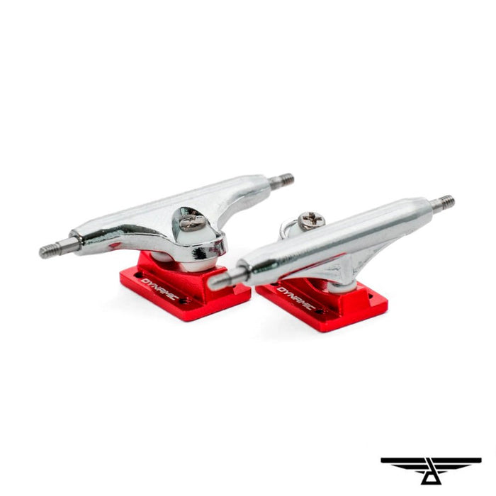 Dynamic Trucks - 32mm Red Baseplate - Caramel Fingerboards - Fingerboard store