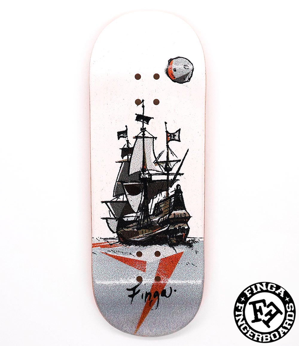 Finga Boat Fingerboard Deck 34mm - Caramel Fingerboards - Fingerboard store