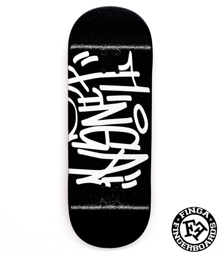 Finga Tag Black Fingerboard Deck 34mm - Caramel Fingerboards - Fingerboard store