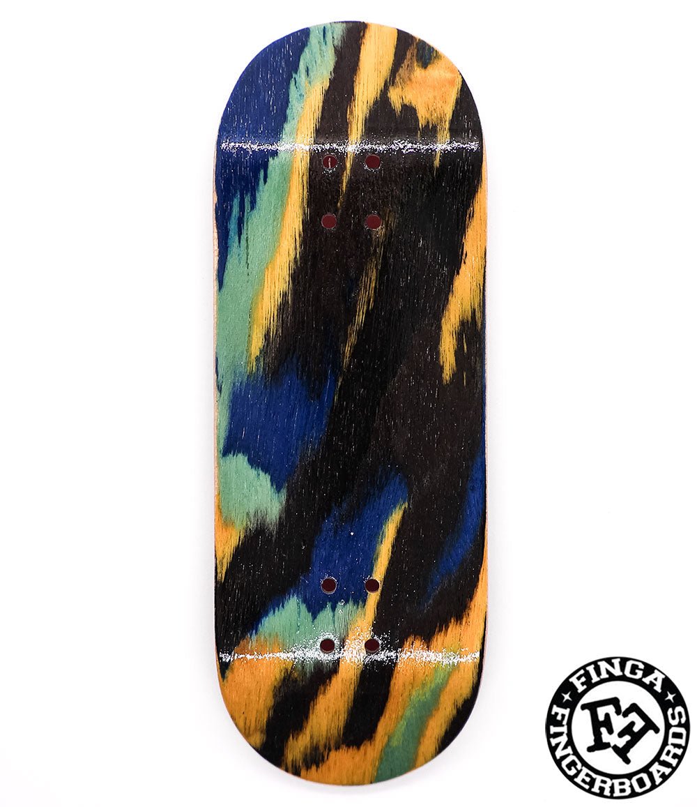 Finga Wildwood Macassar Blue Fingerboard Deck 34mm - Caramel Fingerboards - Fingerboard store