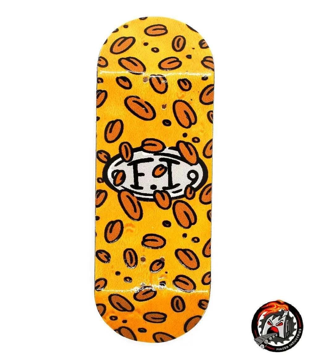 Finger Industries Yellow Coffee Beans Fingerboard Deck 34mm - Caramel Fingerboards - Fingerboard store