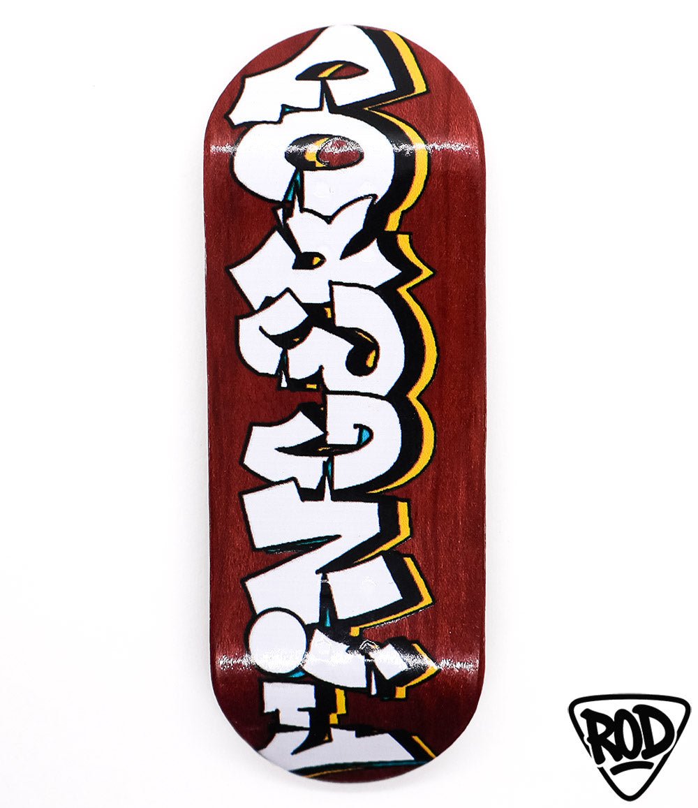 FingerRod Graffiti Fingerboard Deck 34mm - Caramel Fingerboards - Fingerboard store