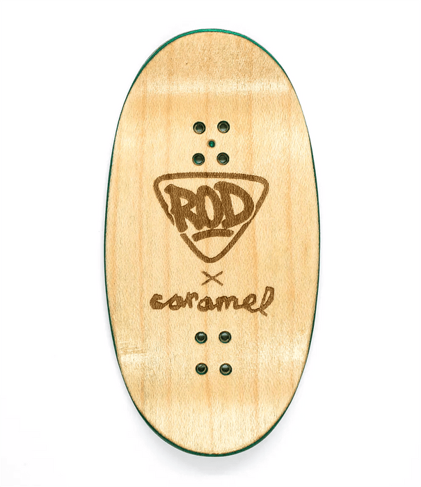 FingerRod x Caramel Black - Yellow Deck 50mm - Caramel Fingerboards - Fingerboard store