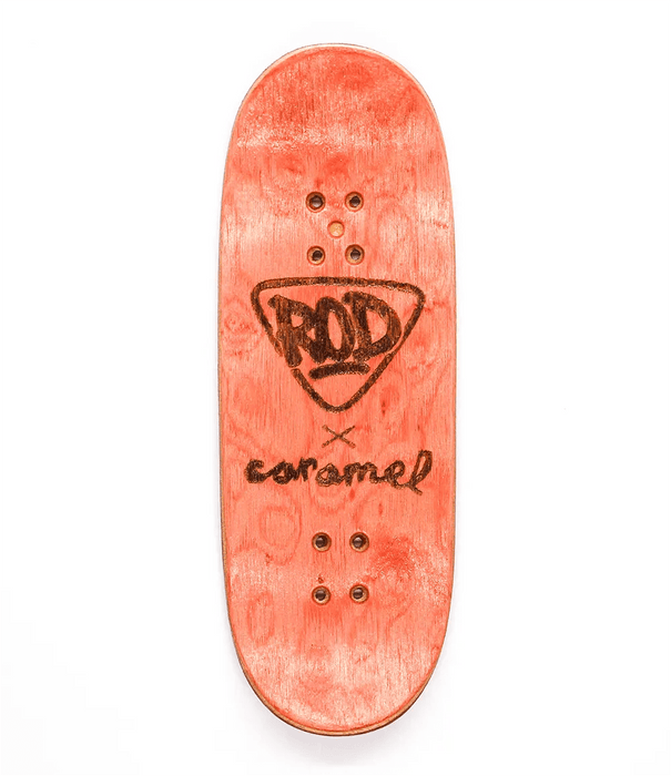 FingerRod x Caramel Pink Fingerboard Deck 33mm - Caramel Fingerboards - Fingerboard store
