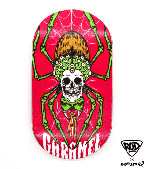 FingerRod x Caramel Spider Fingerboard Deck 50mm - Caramel Fingerboards - Fingerboard store
