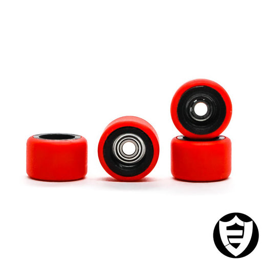 FlatFace Dual Durometer Bearing Wheels - Red/black 7mm - Caramel Fingerboards - Fingerboard store