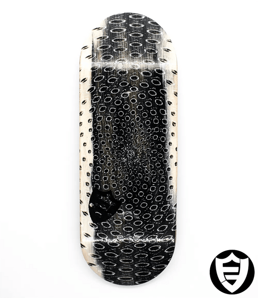 FlatFace G15.12 Grey Radian Circles Fingerboard Deck 33.6mm - Caramel Fingerboards - Fingerboard store