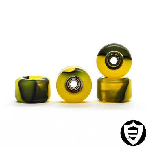 FlatFace Limited Edition - G4 wheels - Yellow/black 7.5mm - Caramel Fingerboards - Fingerboard store