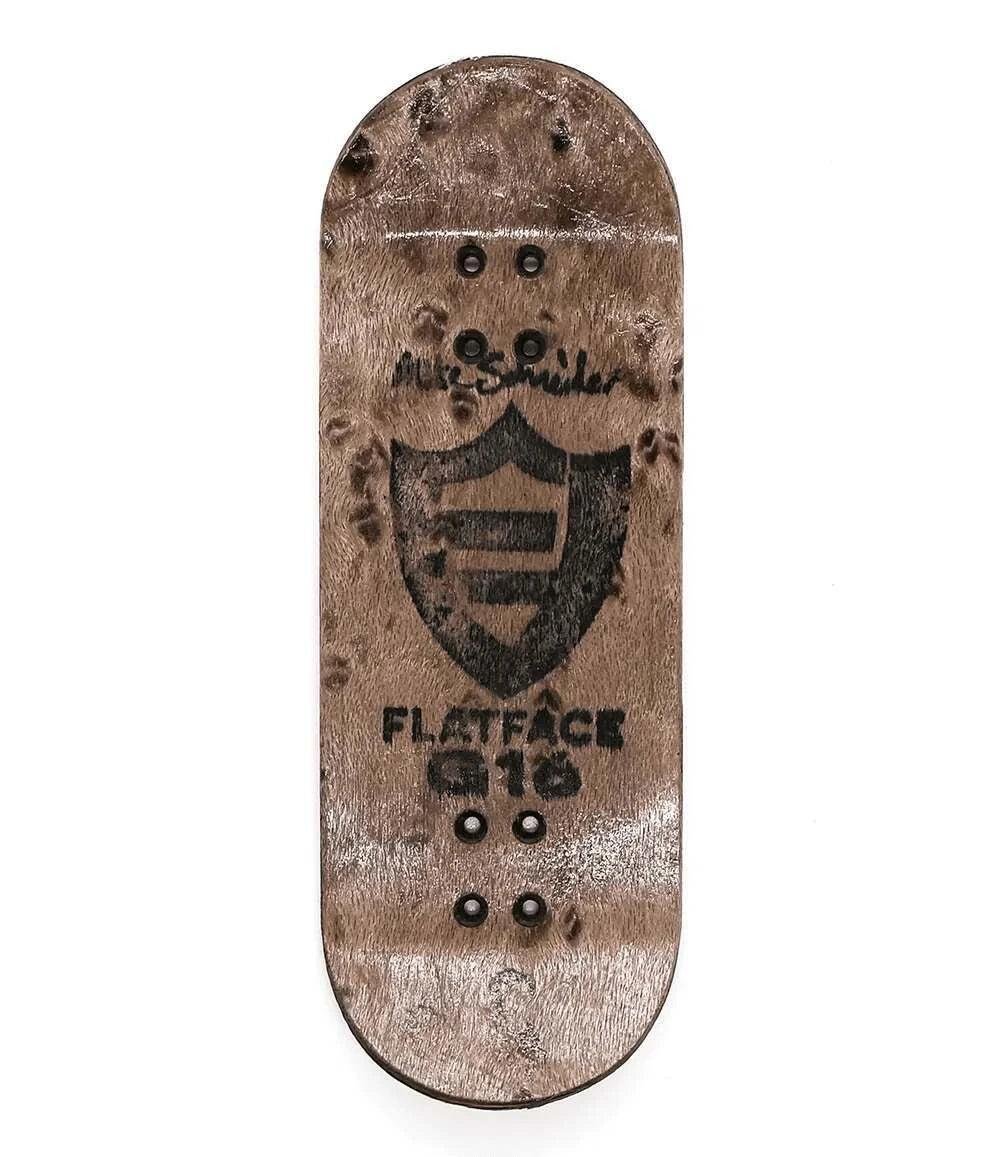 FlatFace X Cowply Grey Grain Blistered G16 33.6mm - Caramel Fingerboards - Fingerboard store