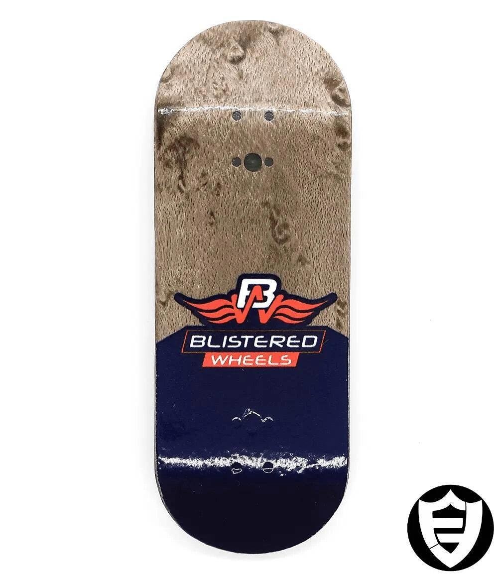 FlatFace X Cowply Grey Grain Blistered G16 33.6mm - Caramel Fingerboards - Fingerboard store