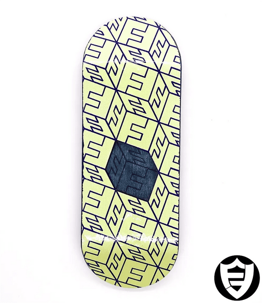 FlatFace X Cowply Top Blue FF Cubes Beige SE G16 33.6mm - Caramel Fingerboards - Fingerboard store