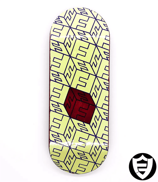 FlatFace X Cowply Top Brown FF Cubes Beige SE G16 33.6mm - Caramel Fingerboards - Fingerboard store