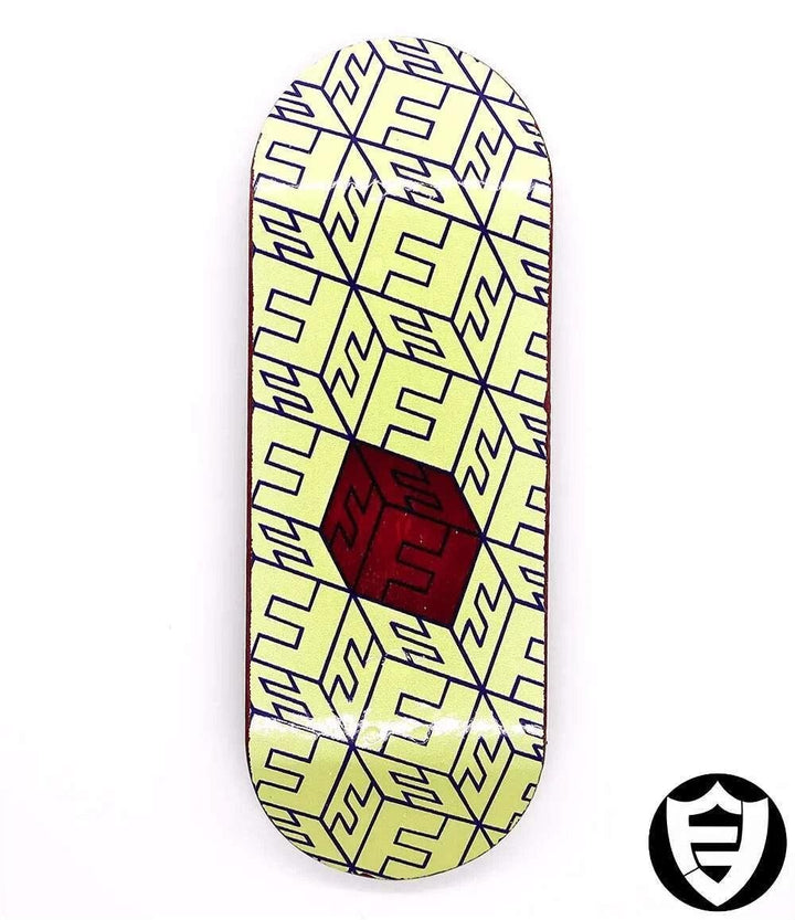 FlatFace X Cowply Top Brown FF Cubes Beige SE G16 33.6mm - Caramel Fingerboards - Fingerboard store
