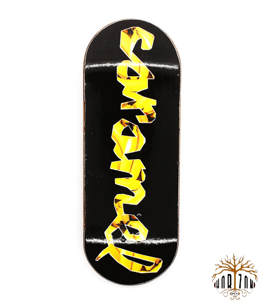 Horizon x Caramel Banana Logo Fingerboard Deck 34mm - Caramel Fingerboards - Fingerboard store