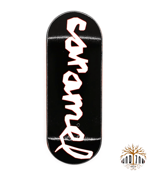 Horizon x Caramel Black Logo Fingerboard Deck 34mm - Caramel Fingerboards - Fingerboard store