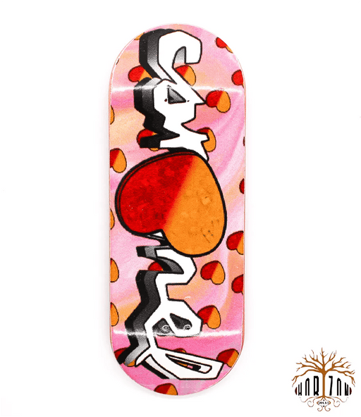 Horizon x Caramel Candy Heart Fingerboard Deck 34mm - Caramel Fingerboards - Fingerboard store