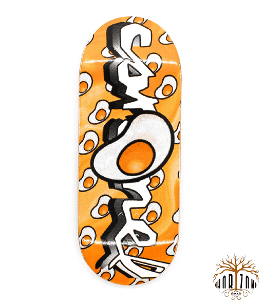Horizon x Caramel Fried Egg Fingerboard Deck 35mm - Caramel Fingerboards - Fingerboard store