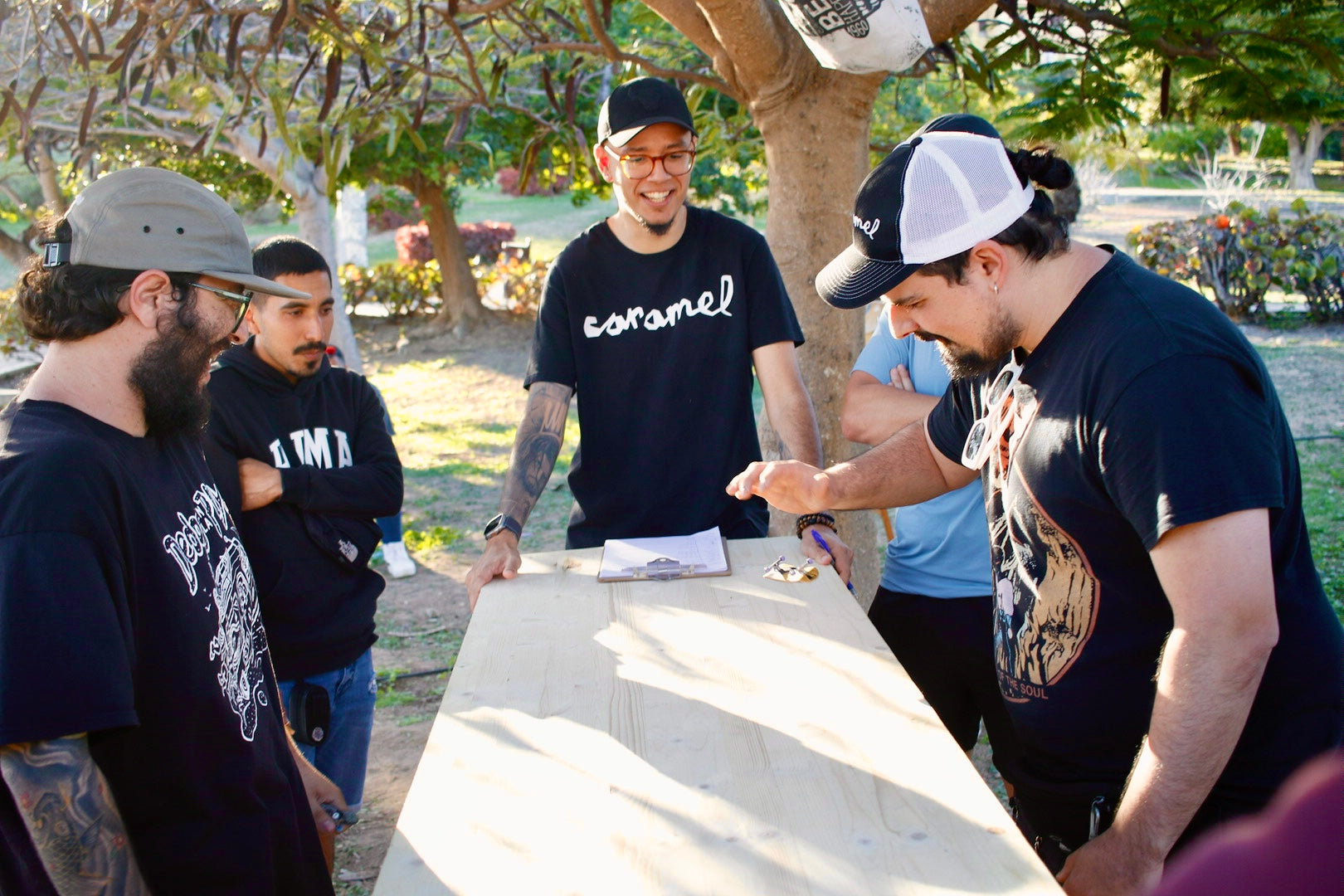 Mini skateboard from Caramel Fingerboards