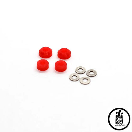 Industry red bushings 40 shore A - Caramel Fingerboards - Fingerboard store