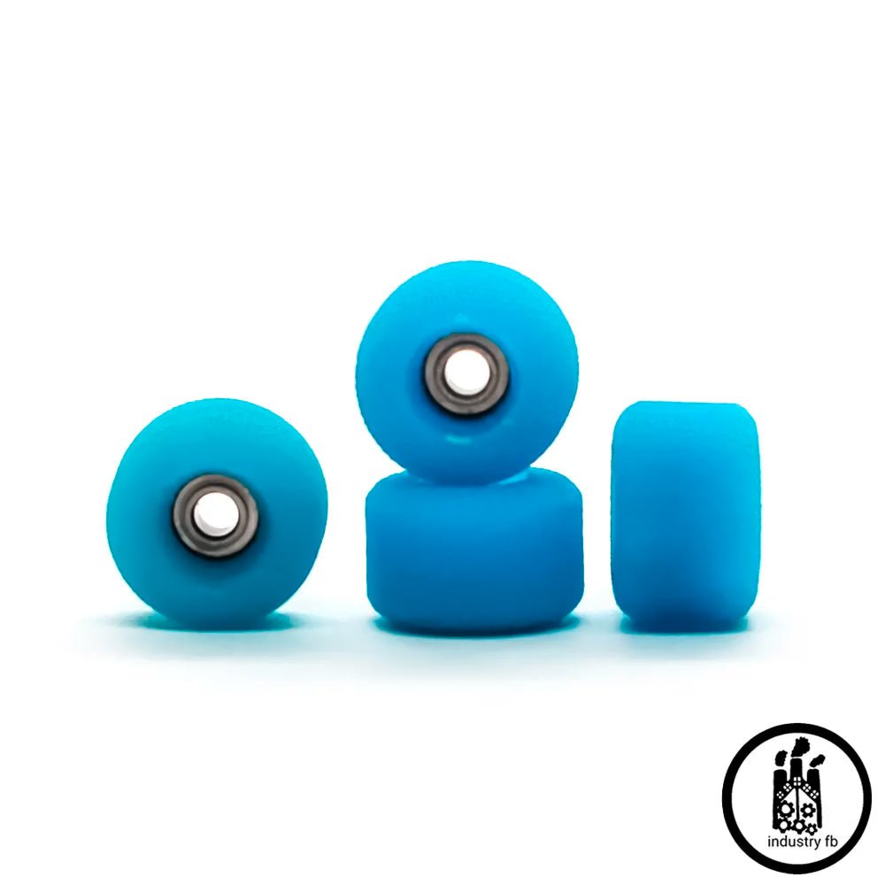 Industry Sky-Blue Recycled Fingerboard Wheels 7.5mm - Caramel Fingerboards - Fingerboard store