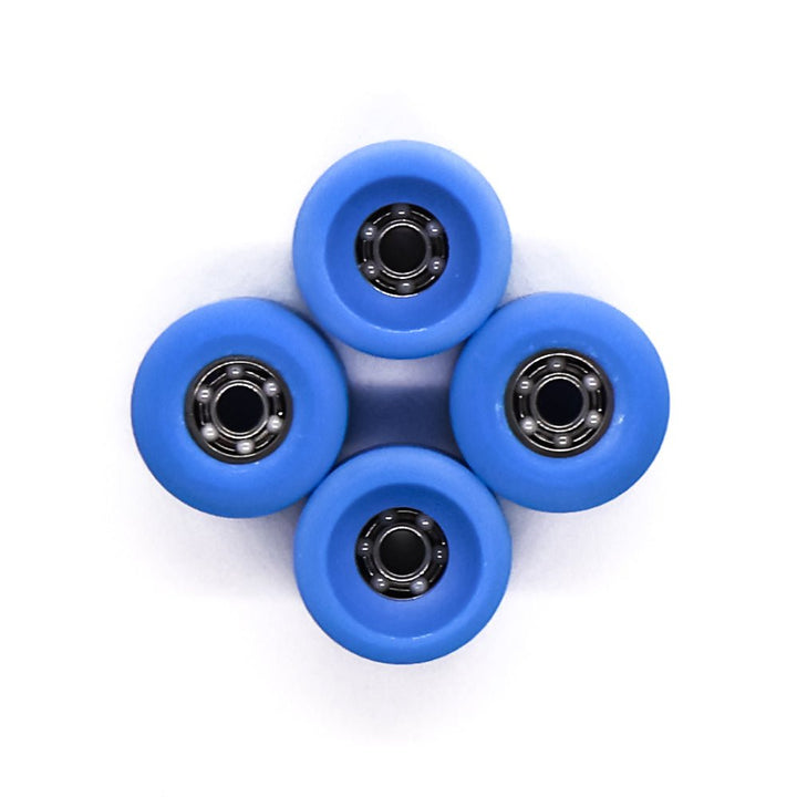Industry x Caramel Blue Ceramic Dual Fingerboard Wheels 7.5mm - Caramel Fingerboards - Fingerboard store