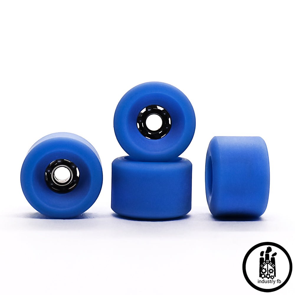 Industry x Caramel Blue Ceramic Dual Fingerboard Wheels 7.5mm - Caramel Fingerboards - Fingerboard store