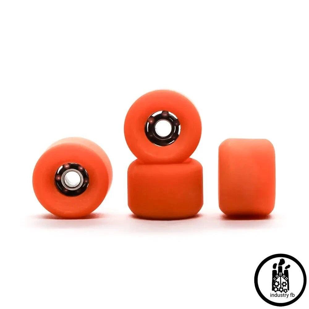 Industry x Caramel Orange Hybrid Fingerboard Wheels 7.2mm - Caramel Fingerboards - Fingerboard store